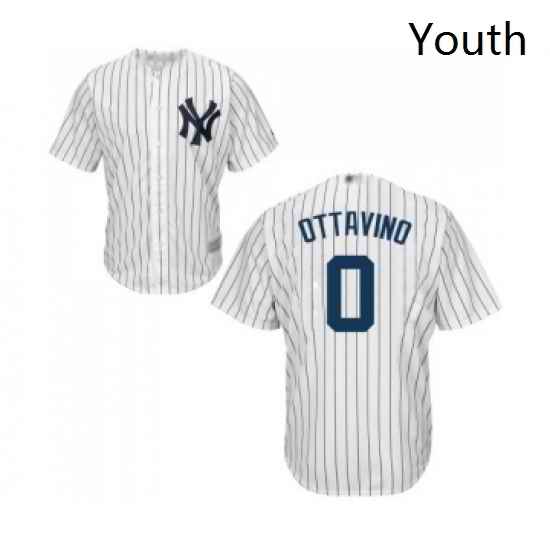 Youth New York Yankees 0 Adam Ottavino Authentic White Home Baseball Jersey